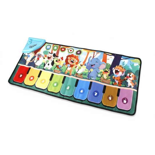 EACOPOL Piano Mat Musical Toy for 2+ Years, Baby Music Pads with 19 Songs & 10 Animal Sounds, Toddler Piano Toy Gifts for Boys & Girls (Christmas/Birthday)