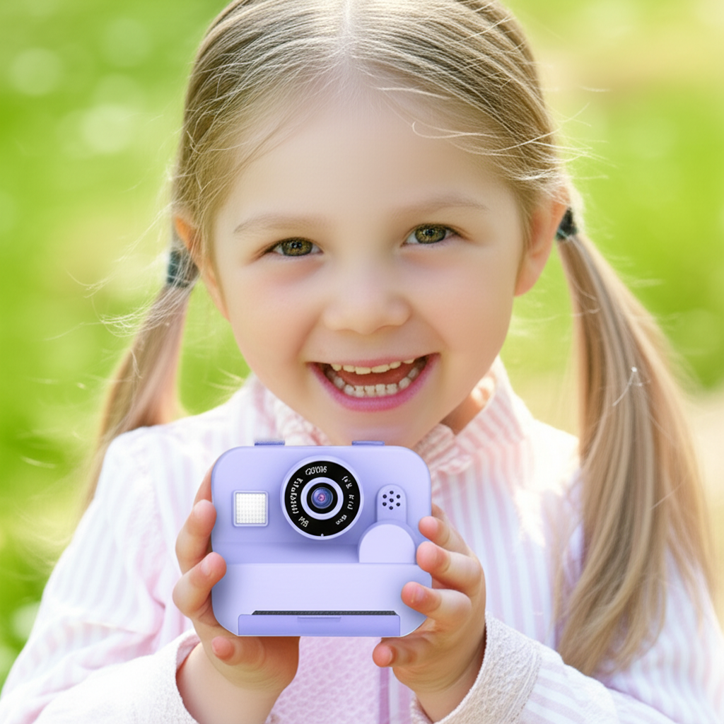 EACOPOL Immediate Camera for Kids 3+, Compact 1080P HD Camera with Immediate Photo Printing, 3 Rolls Purple Photo Paper, Birthday/Christmas Gift Toy for Boys & Girls(purple)