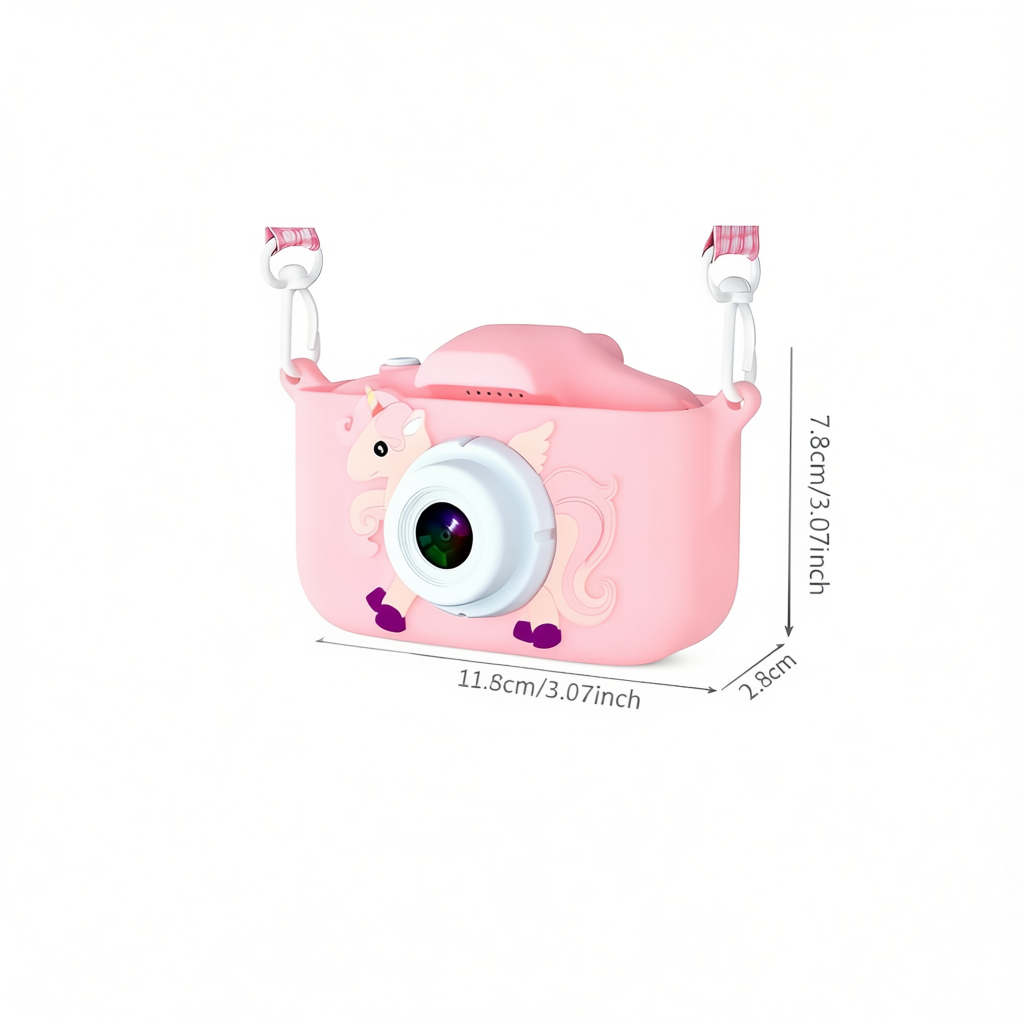 Kids Digital Camera with 2.0 Inch Display, 1080P HD, Anti-Drop Design - Ideal Gift for Boys & Girls Ages 3+, Birthday/Christmas Toy (Pink)