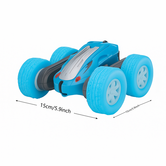 EACOPOL  4WD Remote Control Car - Flashing LED Lights & 360° Drift, Fun Toy for Children 3+ Years Old（blue）