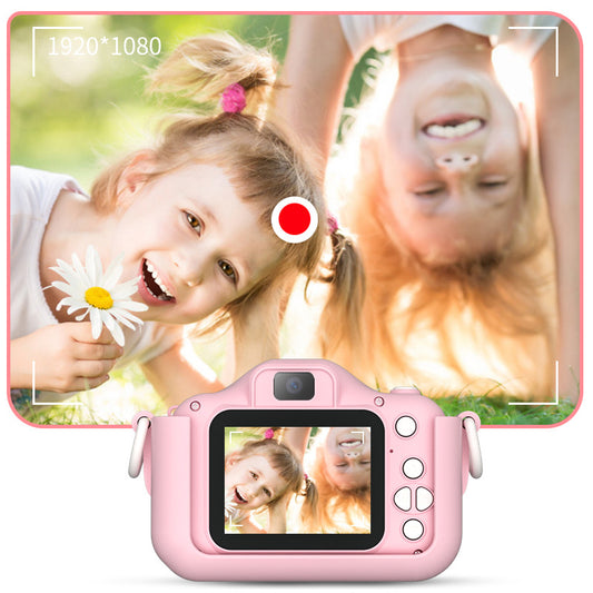 Kids Digital Camera with 2.0 Inch Display, 1080P HD, Anti-Drop Design - Ideal Gift for Boys & Girls Ages 3+, Birthday/Christmas Toy (Pink)