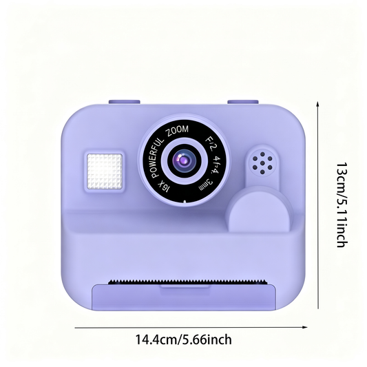 EACOPOL Immediate Camera for Kids 3+, Compact 1080P HD Camera with Immediate Photo Printing, 3 Rolls Purple Photo Paper, Birthday/Christmas Gift Toy for Boys & Girls（purple）