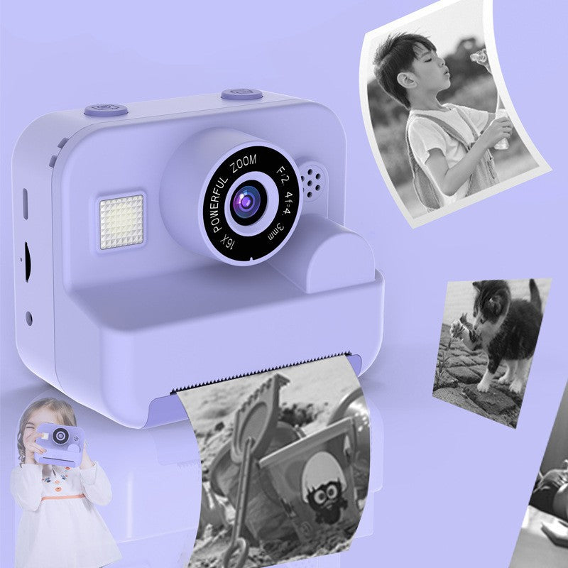 EACOPOL Immediate Camera for Kids 3+, Compact 1080P HD Camera with Immediate Photo Printing, 3 Rolls Purple Photo Paper, Birthday/Christmas Gift Toy for Boys & Girls（purple）