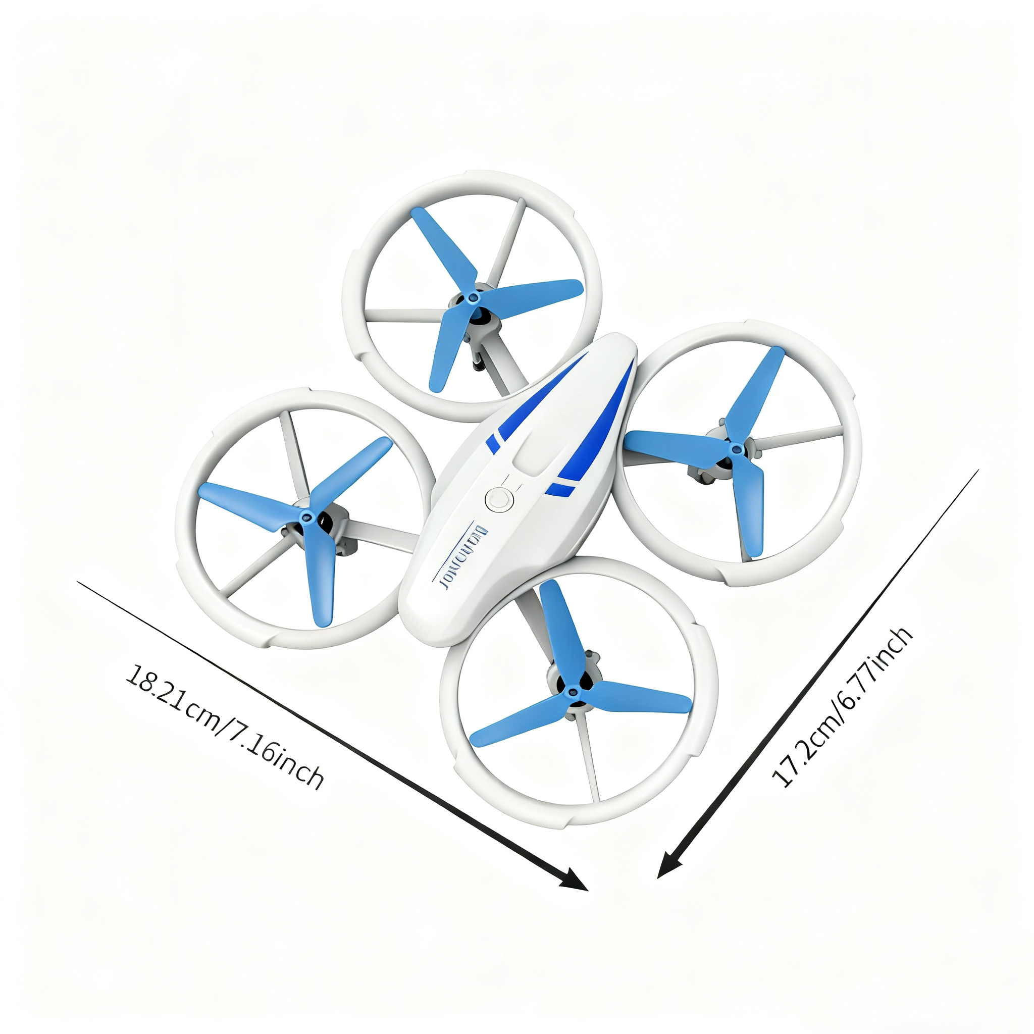 Mini Drone for Kids & Beginners with Fancy LED & Altitude Hold, RC Quadcopter with Propeller Protection, 360°Flips, 3 Speed Modes, Indoor Outdoor Toy - Birthday Gift for Boys & Girls（blue）